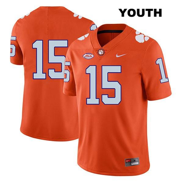 Youth Clemson Tigers #15 Patrick McClure Stitched Orange Legend Authentic Nike No Name NCAA College Football Jersey GBP5446BR